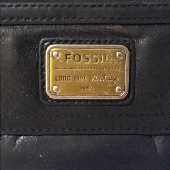 Fossil Black Leather women's vintage wallet in great condition soft with zipper - Picture 14 of 14